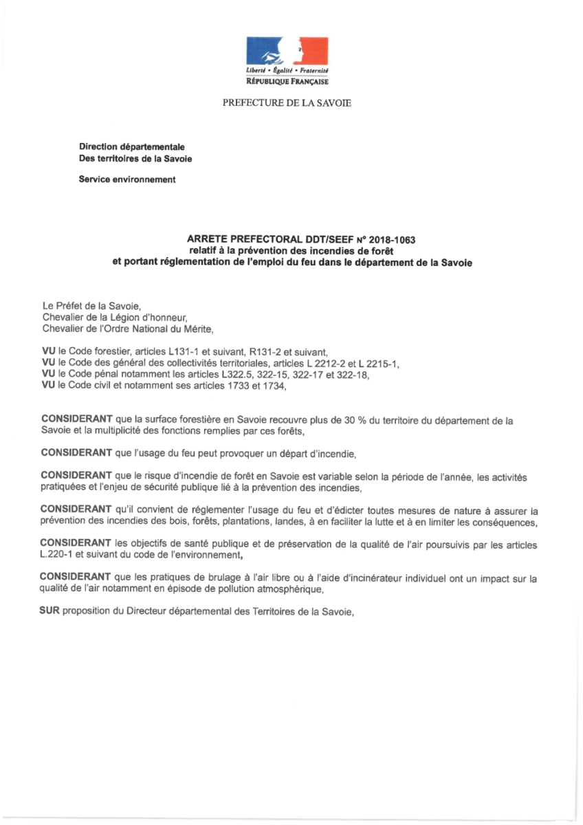 Prévention des incendies