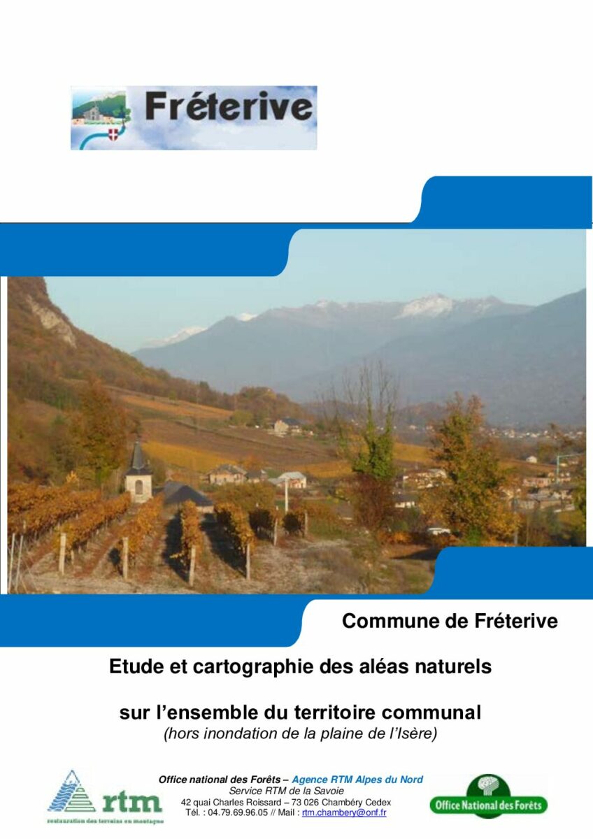 Étude et cartographie des aléas naturels