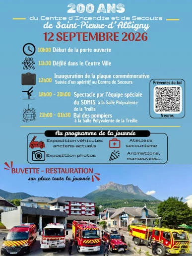 Les 200 ans du centre d&rsquo;incendie et de secours de Saint Pierre d&rsquo;Albigny